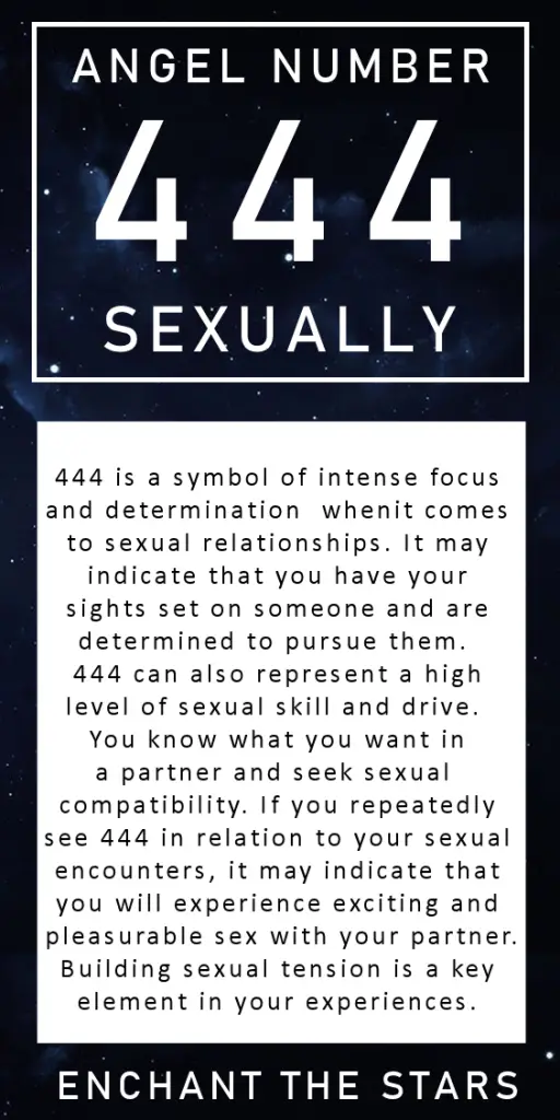 Seeing 444 meaning sexually